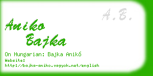 aniko bajka business card